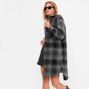 GAP Oversized Wool Plaid Shirt Jacket from Gap Ivory and Brown Size Large